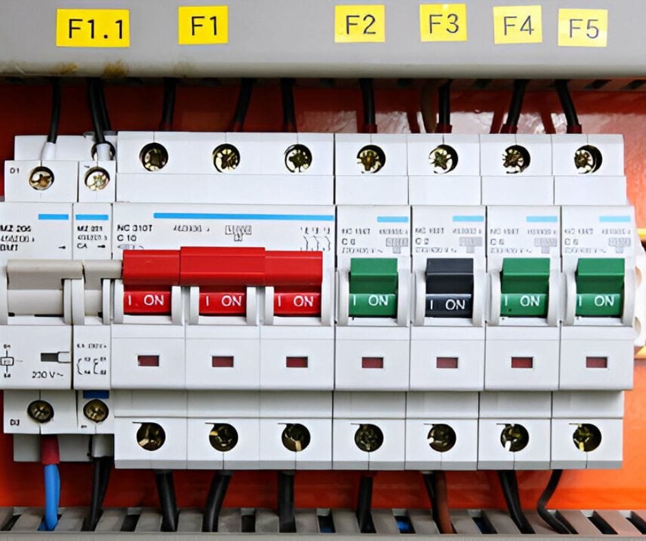 3 A clean and professional banner featuring the text "Electric Panel Projects We’ve Tackled" in bold, modern typography. The design incorporates subtle electric-themed graphics, such as circuit lines or sparks, on a neutral background to convey expertise and reliability in handling electric panel installations and upgrades.